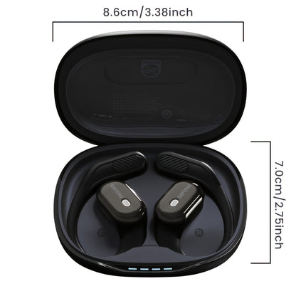 Philips' new 2025 wireless headphones, equipped with a 500-milliampere charging case, upgraded wireless 5.4 technology, on-site listening experience, ear-back fitting design, significantly enhanced sound insulation effect, AI
