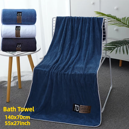 9pcs Large Size Three Colors Super Soft Super Absorbent Bath Towel Set, Blue, White, Gray Composition, Exquisite and Durable, Not Shedding, 5-Star Standard