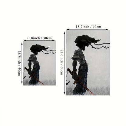 1pc African Samurai Anime Poster, Room Aesthetics Poster, Decoration Painting, Canvas Wall Art, Living Room Poster, Bedroom Painting, Home Decor, Frameless