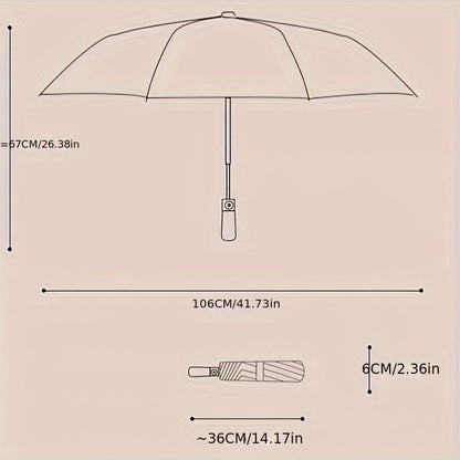 Automatic Open/Close Heavy-Duty 12-Rib Windproof Umbrella with Solid Wood Handle (Birch/Beech) - Large Canopy All-Weather Windproof & Folding Umbrella for Men &, Business, Travel - Automatic Solid Color (Maroon/Black/Navy