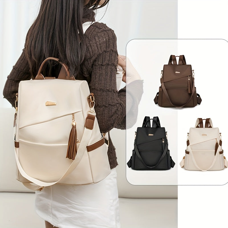 Ant King Anti-Theft Design Men'S & Women'S Backpack - Stylish Travel & Commuter Bag with Multiple Compartments, Brown & Beige Options, Durable Fabric, Secure Zipper Closure for Everyday Use, Commuter Bag, Secure Zipper Closur