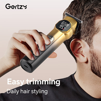 GERTZY Professional Electric Hair Clipper - Durable Powder Metallurgy Blade, Rechargeable Battery, USB Charging, 3 Speeds, 3.5mm Thin, Ideal for Men'S Salon-Quality Haircut, Perfect Father'S Day Gift, Hair Cutting Tool | Slee