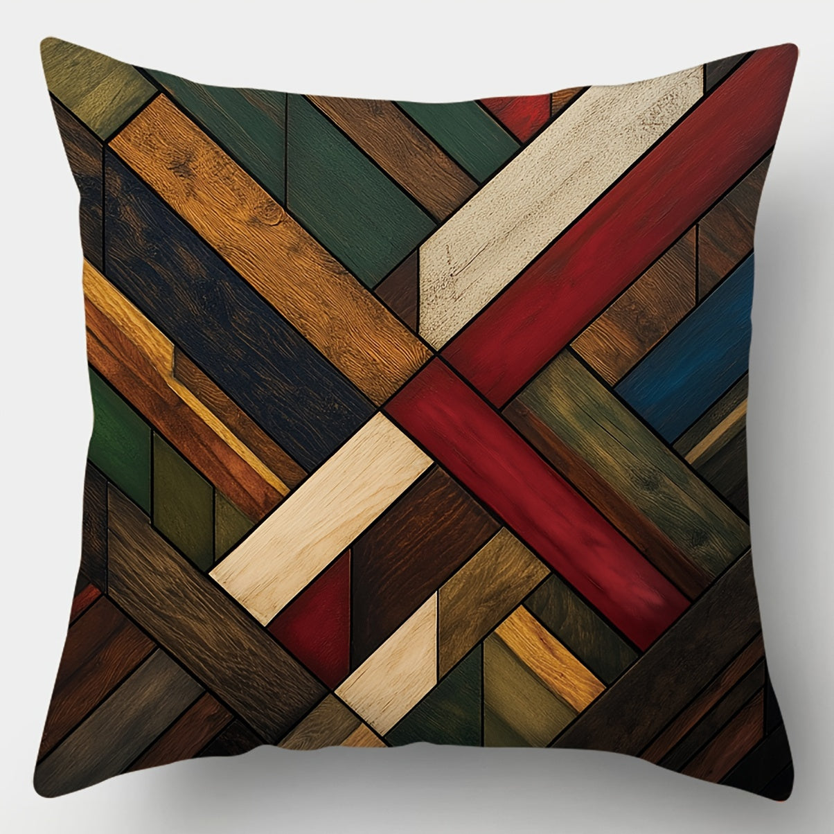 Conjunto de 4 capas de almofada decorativas geométricas contemporâneas para sofá, laváveis ​​à máquina, com fecho de correr e estampado, versáteis para decoração de ambientes, em poliéster tecido, ideais para sala de estar, quarto e mobiliário de jardim.