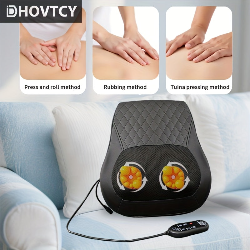 DHovtcy Full Body Massager with Heat – 3 Massage Modes, 2 Levels, 3D Kneading for Deep Tissue & Muscle Relaxation, Portable Design for Home Use, White & Black Options, Muscle Massager, Modern Aesthetic, Durable Construction
