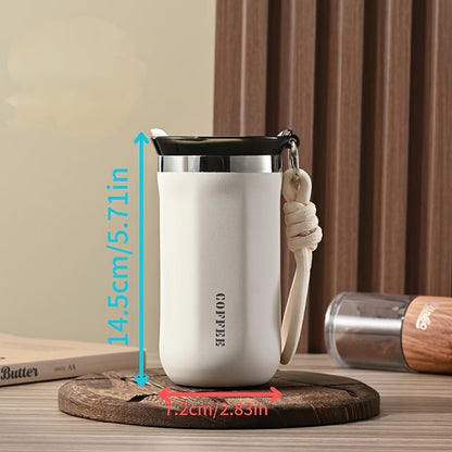 Stainless Steel Insulated Coffee Mug - 304 Stainless Steel, Portable & Durable for Outdoor Use, Perfect Gift for Men and Women