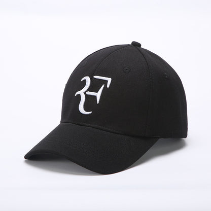 Fashion European And American F Letter Embroidery Baseball Cap Tennis Star  Sports Peaked Cap Simple For Men And Women