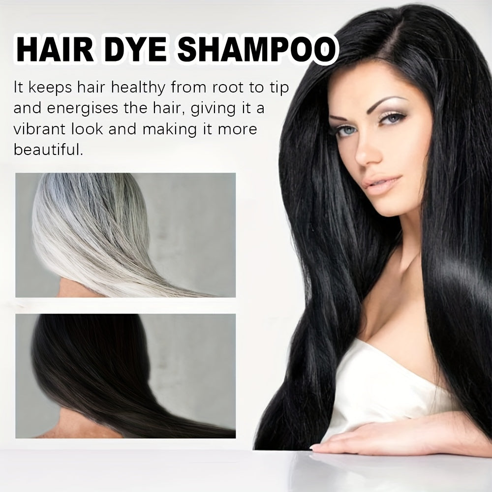 Brown Hair Coloring Shampoo, Instant Hair Coloring Shampoo 3 in 1 Nourishing Hair Shampoo Hair Coloring Cover Gray Hair, Natural Long Lasting Hair Coloring Shampoo