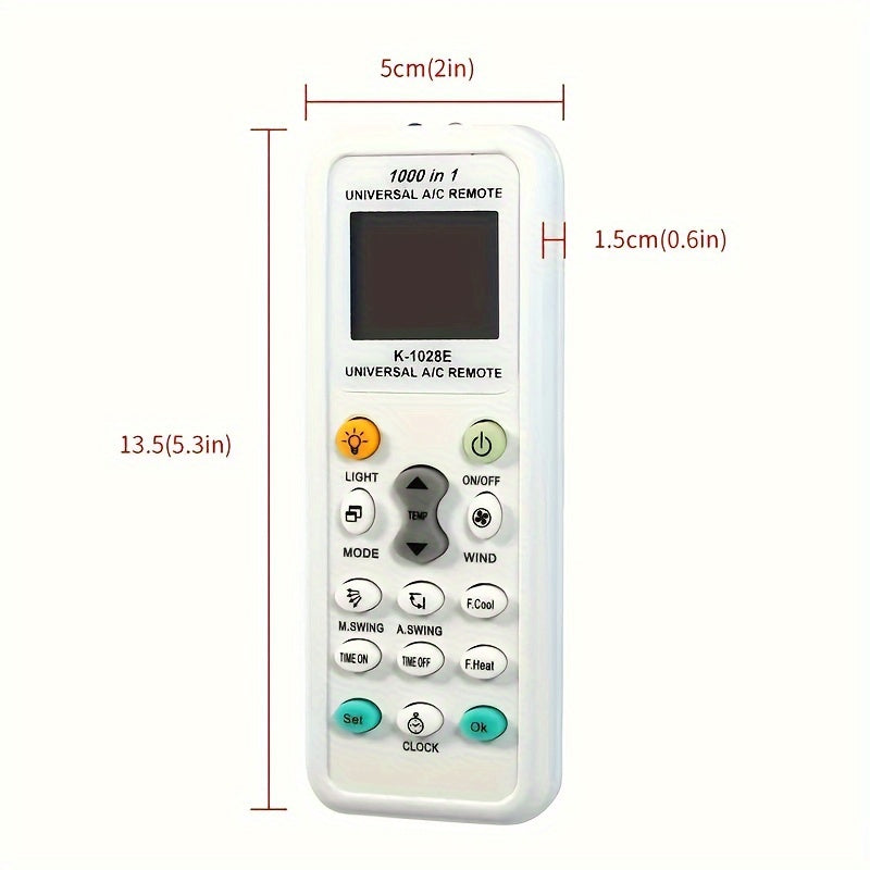 Universal A/C Remote Control - Compatible with Multiple Brands and Models - Easy Temperature Control and Energy Savings, Air Conditioner Remote, Remote Air Condition Control, Air Conditioner Remote Control, Energyefficient Co