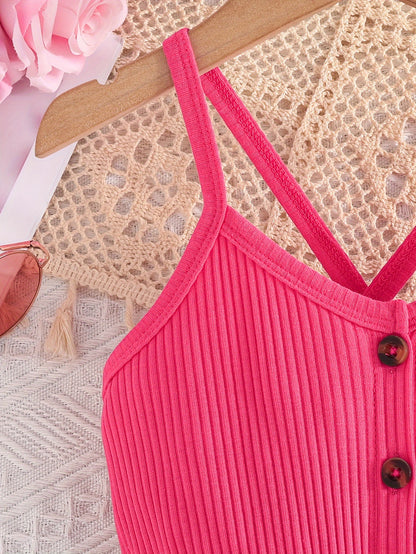 Girls' Summer Casual Floral Print Off-Shoulder Jumpsuit with Adjustable Waist Belt - Lightweight Breathable Shorts for Outdoor Play & Daily Wear, Blue & White Flower Design, Perfect for Weekend Outings, Cute Outfits for Girls