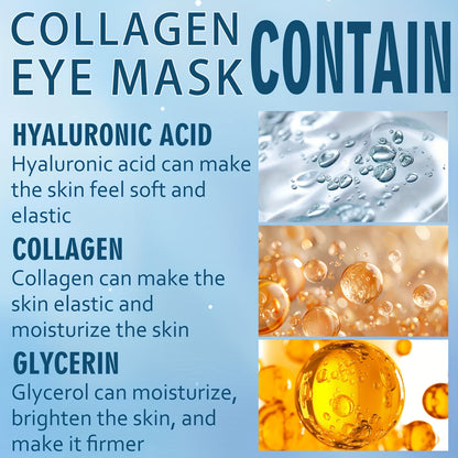 60pcs Xioimy Collagen & Retinol Under Eye Masks - Hypoallergenic Multi-Functional Gel Eye Patches for Tightening, Moisturizing & Firming - European Specialized Skincare for All Light Beige Types, Men & Women, Eye Patches Skin