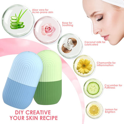 Silicone Ice Face Roller - Massage Skin - Beauty Facial Massage Roller For Eyes, Neck, And Face - Skin Care Tool