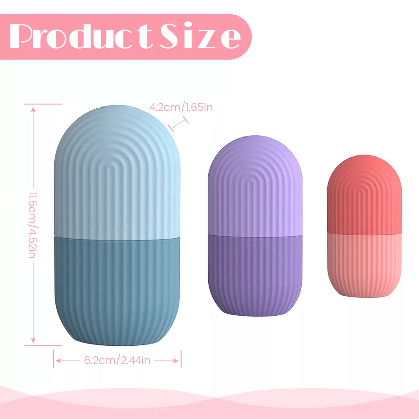 Silicone Ice Face Roller - Massage Skin - Beauty Facial Massage Roller For Eyes, Neck, And Face - Skin Care Tool
