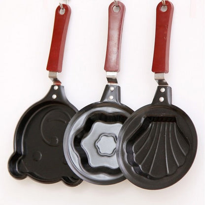 1pc Egg Frying Pot, Mini Breakfast Egg Frying Pot, Assorted Varieties Cartoon Frying Pot, Heart-shaped Non-stick Egg Pot, Omelette Pans Of Various Shapes, Kitchenware, Kitchen Tools
