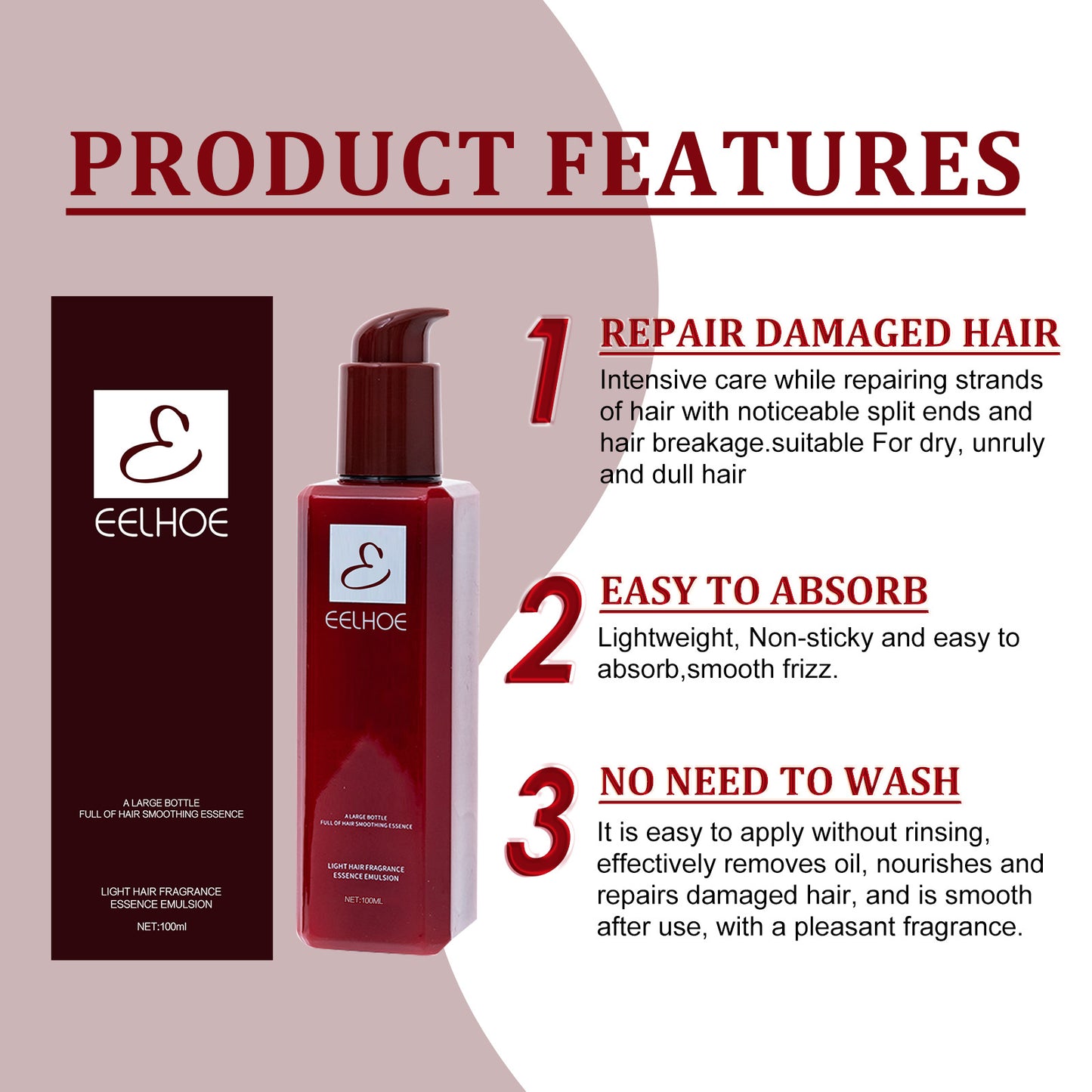 100ml Hair Smoothing Essence - Moisturize, Thicken Hair with this Hair Care Serum