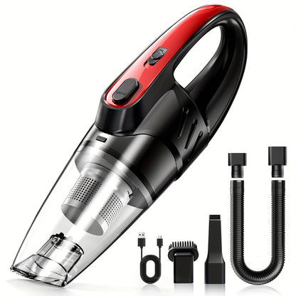 6000PA Car Vacuum Cleaner, Super Suction Power Handheld Vacuum with 2000mAh Battery, Low Noise, Includes 5 Accessories – Ideal for Car Interior Cleaning, Pet Hair Removal & Home Use, Women’s Auto Accessory Gift