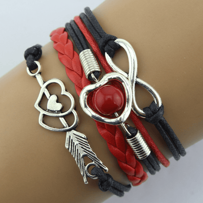 Cupid Arrow Stackable PU Leather Bracelet Stackable Hand Jewelry Decor