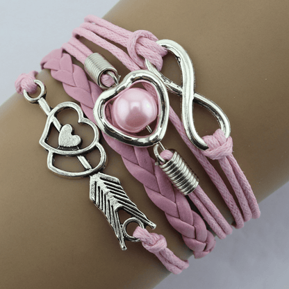 Cupid Arrow Stackable PU Leather Bracelet Stackable Hand Jewelry Decor