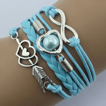 Cupid Arrow Stackable PU Leather Bracelet Stackable Hand Jewelry Decor
