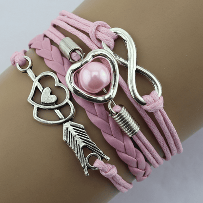 Cupid Arrow Stackable PU Leather Bracelet Stackable Hand Jewelry Decor