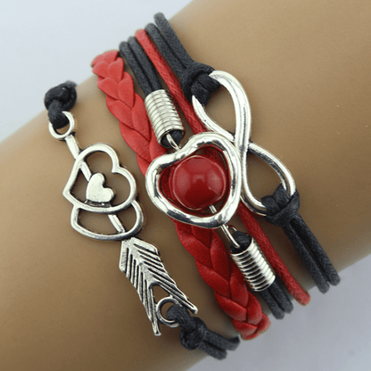 Cupid Arrow Stackable PU Leather Bracelet Stackable Hand Jewelry Decor