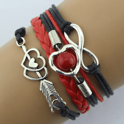 Cupid Arrow Stackable PU Leather Bracelet Stackable Hand Jewelry Decor