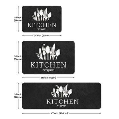 1pc, Soft Thickened Kitchen Mat, Non-slip Oil-proof Floor Mat, Waterproof Runner Rug, Dirt-resistant Floor Mat, Machine Washable, Entrance Doormat, Kitchen Living Room Laundry Bathroom Water-absorbing Floor Mat Set, Room Deco