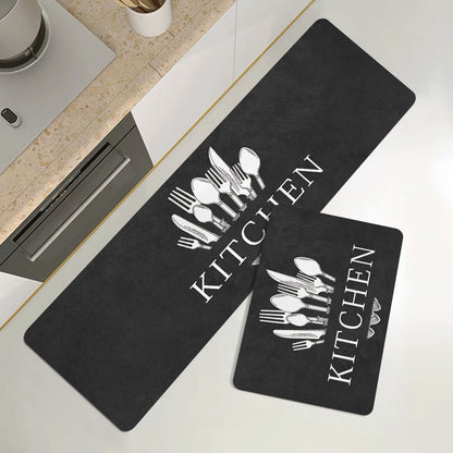 1pc, Soft Thickened Kitchen Mat, Non-slip Oil-proof Floor Mat, Waterproof Runner Rug, Dirt-resistant Floor Mat, Machine Washable, Entrance Doormat, Kitchen Living Room Laundry Bathroom Water-absorbing Floor Mat Set, Room Deco