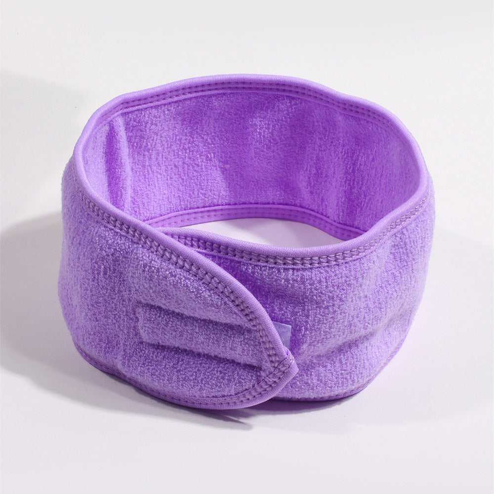 Solid Color Headband Adjustable Wide Hair Band Yoga Spa Bath Shower Makeup Wash Face Cosmetic Headband For Women Make Up Accessories