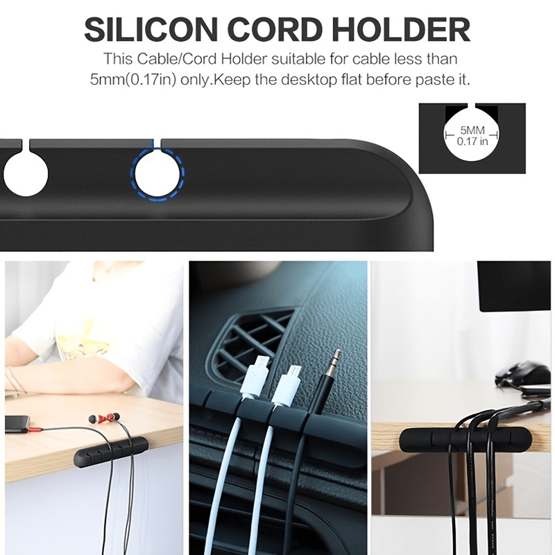 3/5/7 Holes, Multi-Functional Cable Organizer For Wire Slot, USB Cable Fixing Hub, Life Tools