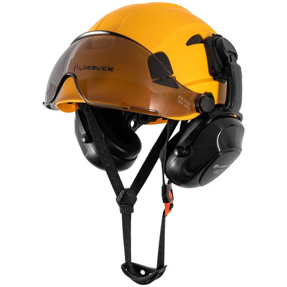 1 protetor auricular de 30 decibéis com redução de ruído, capacete de segurança para construção estilo americano