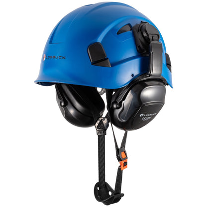 1 protetor auricular de 30 decibéis com redução de ruído, capacete de segurança para construção estilo americano