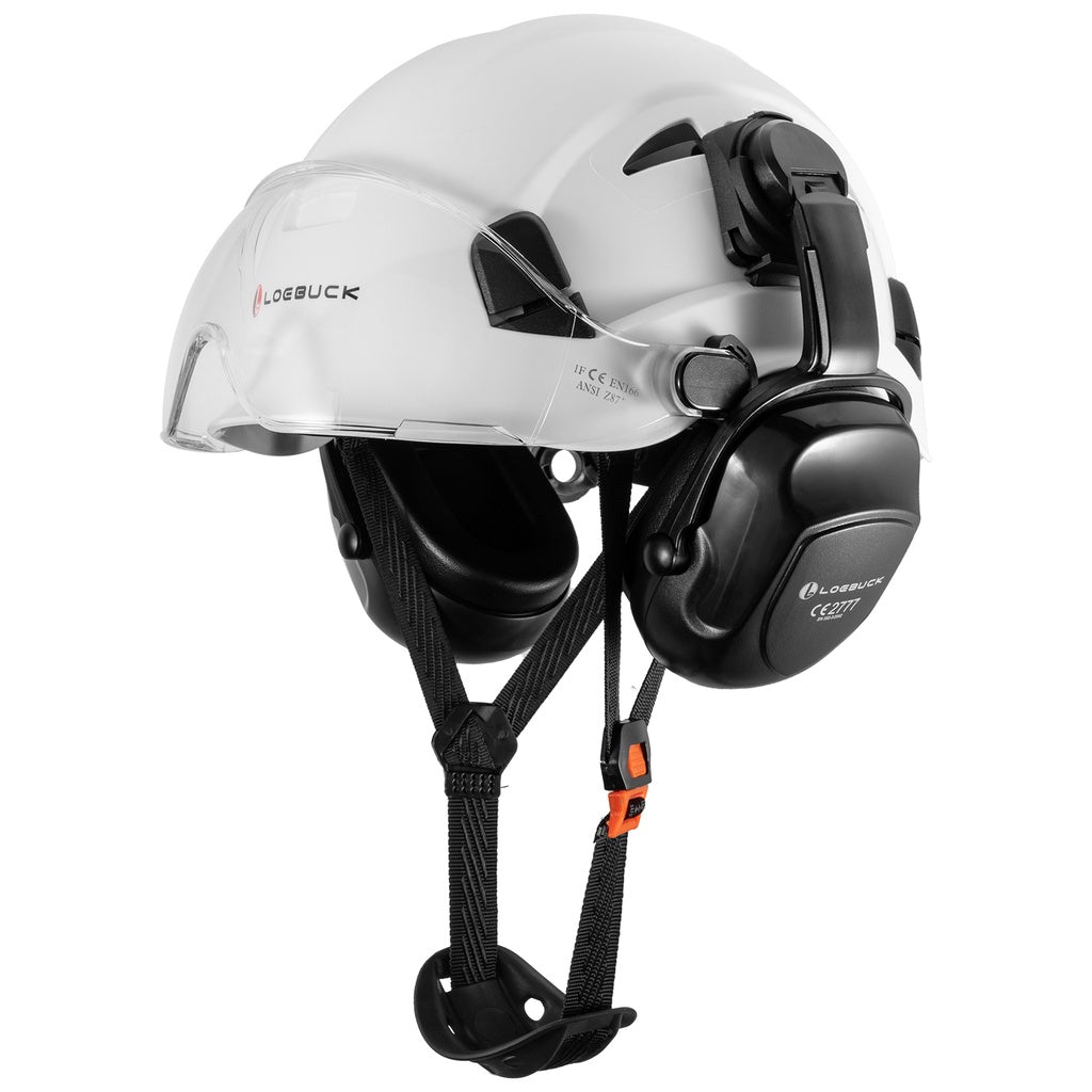 1 protetor auricular de 30 decibéis com redução de ruído, capacete de segurança para construção estilo americano