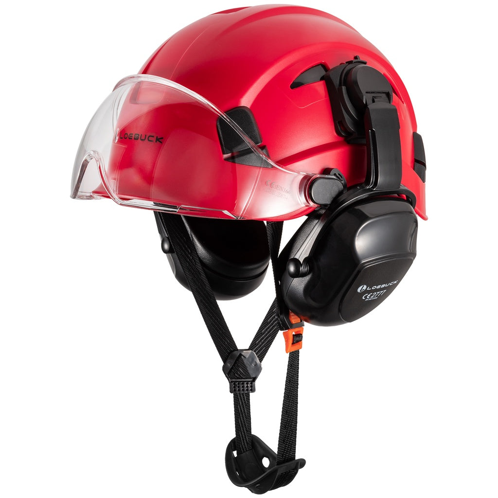 1 protetor auricular de 30 decibéis com redução de ruído, capacete de segurança para construção estilo americano