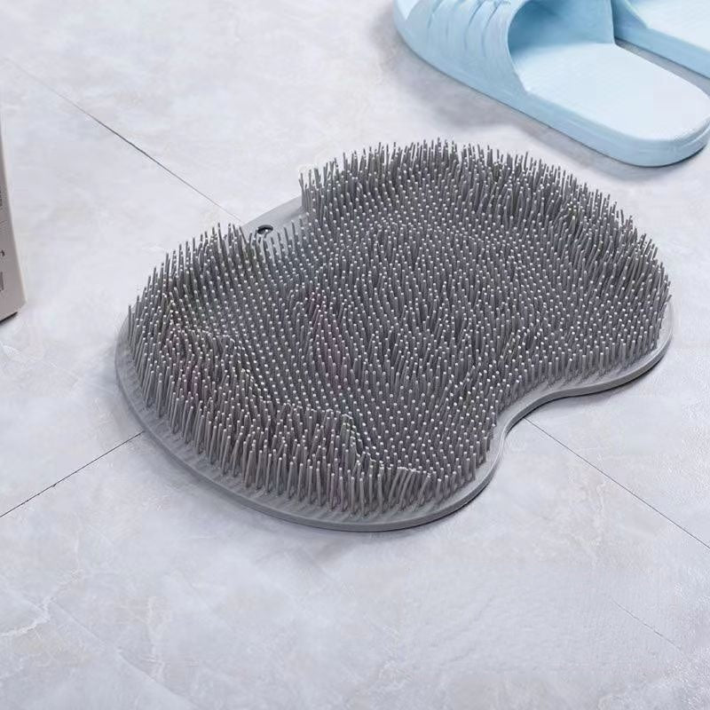 Back Wash Brush With Suckers Bathroom Body Massage Pad Back Massage Mat Scrubber Back Bath Brush Anti-Slip Clean Dead Skin