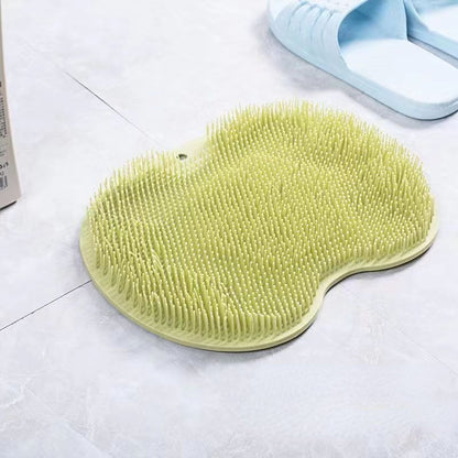 Back Wash Brush With Suckers Bathroom Body Massage Pad Back Massage Mat Scrubber Back Bath Brush Anti-Slip Clean Dead Skin