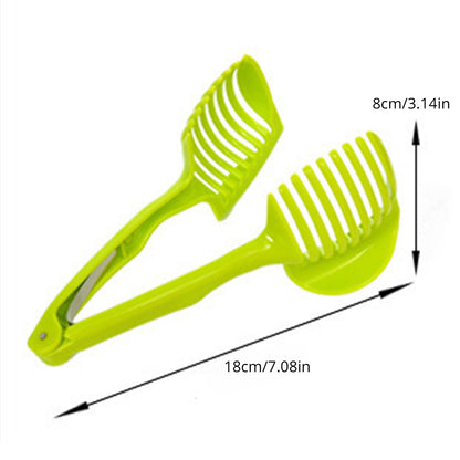 1pc, Tomato Slicer Tool, Lemon Cutter Tool, Lemon Slicer Holder, Tomato Slicer Holder, Lemon Cutter Holder, Round Fruit Tongs, Egg Slicer Cutting Holder, Kitchen Tools