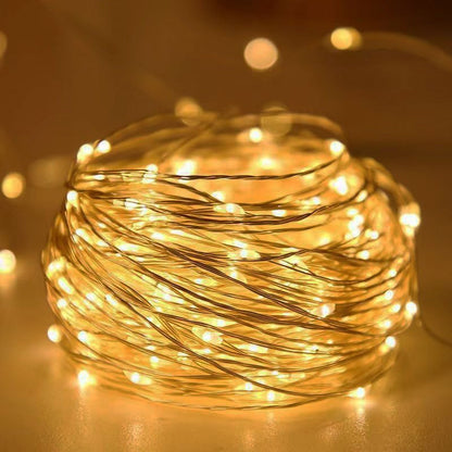 LED Fairy Tale Light, Battery Operated Copper Wire Decorative String Lights, For Outdoor Camping, Garden And Courtyard Decoration, Home Living Room And Bedroom Accessories, For Halloween Christmas New Year Valentine's Day Dec