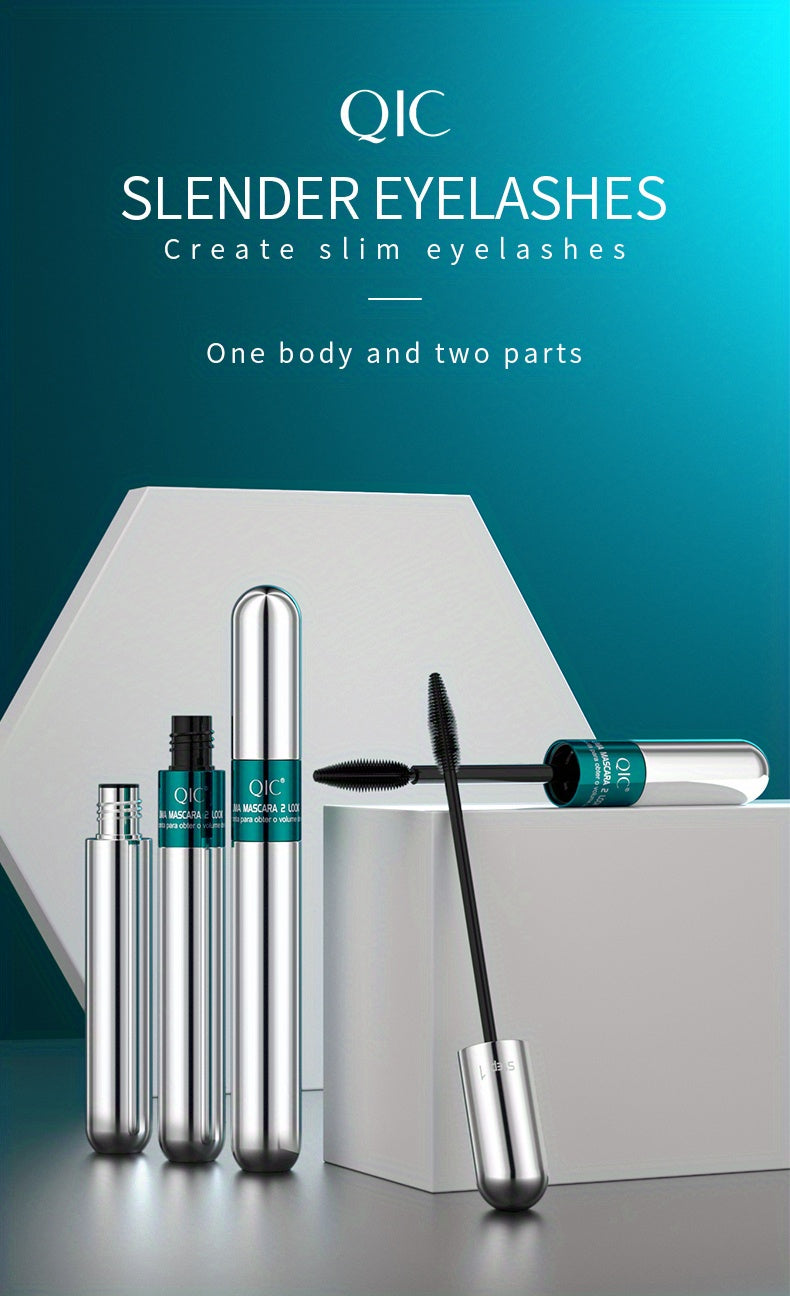 2-in-1 Black Lipstick & Mascara - Waterproof, Long-Lasting, Ethically Made Formula for All Skin Types