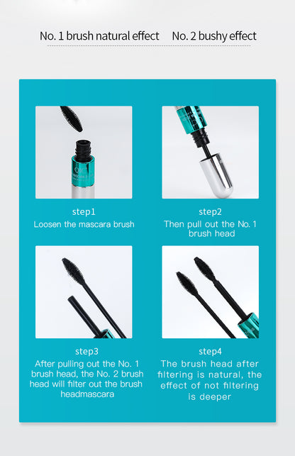 2-in-1 Black Lipstick & Mascara - Waterproof, Long-Lasting, Ethically Made Formula for All Skin Types