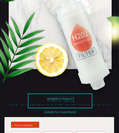 1pc Bath Shower Fragrance Aromatherapy Filter, Water Purification, Water Intake, Home Water Removal Excess Chlorine VC Water Purifier, Bathroom Accessories
