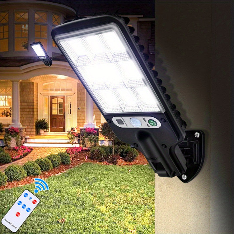 New Outdoor Solar Street Light With Remote Control LED Wall Light, Human Sensing Courtyard Light, Waterproof Garden Light