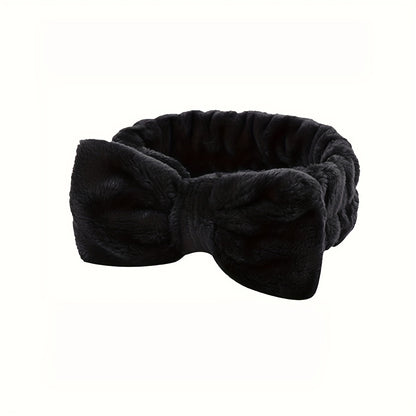 1pc/3pcs Cute Bow Hair Band And Wristband Set, Women Spa Headband For Washing Face, Makeup Hair Band, Skincare Headbands