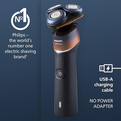For Philips Shaver Series 5000X Electric Shaver with Wet & Dry Shaving, 360° Rotating Head, 1-Hour Quick Charge, 5-Minute Fast Recharge, 3-Blade System, USB-Powered, 46-60 Min Battery Life, Washable Razor, Ideal For Men & Wo