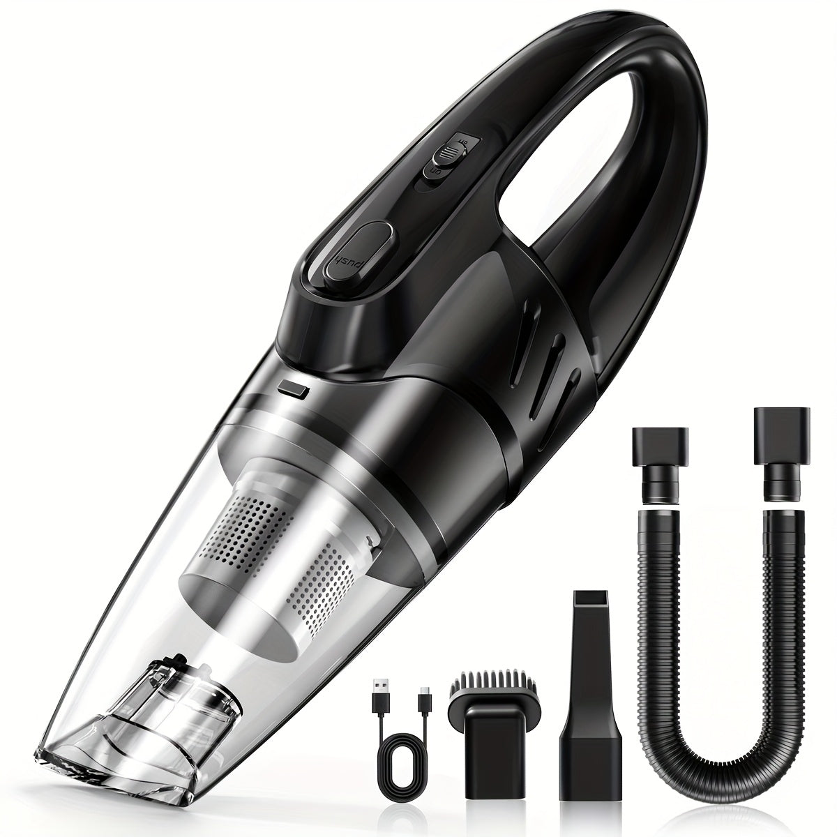 6000PA Car Vacuum Cleaner, Super Suction Power Handheld Vacuum with 2000mAh Battery, Low Noise, Includes 5 Accessories – Ideal for Car Interior Cleaning, Pet Hair Removal & Home Use, Women’s Auto Accessory Gift