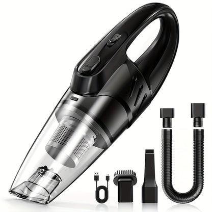 6000PA Car Vacuum Cleaner, Super Suction Power Handheld Vacuum with 2000mAh Battery, Low Noise, Includes 5 Accessories – Ideal for Car Interior Cleaning, Pet Hair Removal & Home Use, Women’s Auto Accessory Gift