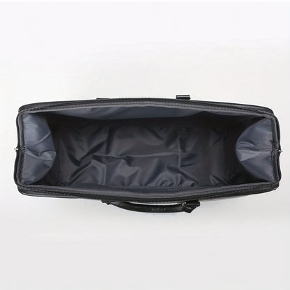 QRBRQJ Men's Large Capacity Tote Duffel Bag - Heavy-Duty Black Convertible Briefcase/ Gym Bag with Golden-Tone Hardware, Laptop Compartment & Buckle Closure - Business & Travel-Friendly Carry-On for, Sports, - Ideal Gift