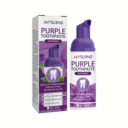 Purple Whitening Toothpaste - Brightens & Cleans Teeth, Fades Stains & Odors, Oral Care Gel Teeth Whitening Products Tooth Whitening