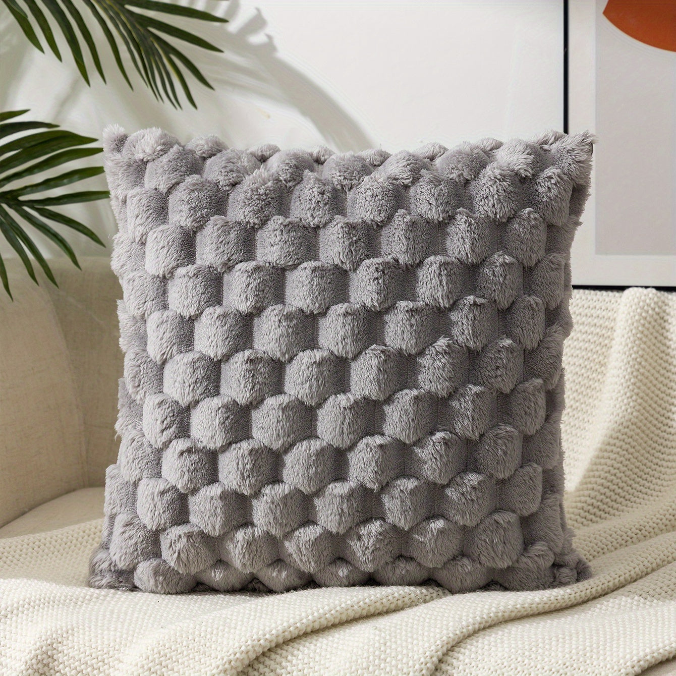 1pc, Square Cushion Cover, Zipper Single-sided Printed Pillowcase, Home Decor, Room Decor, Living Decor, Bedroom Decor (pillow Core Is Not Included)