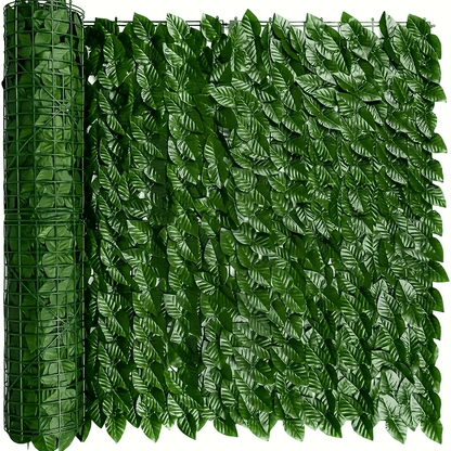 1pc UV-Resistant Artificial Hedge Fence Privacy Screen - Faux Green Leaves Panel For Outdoor Garden Decoration & Balcony Fencing