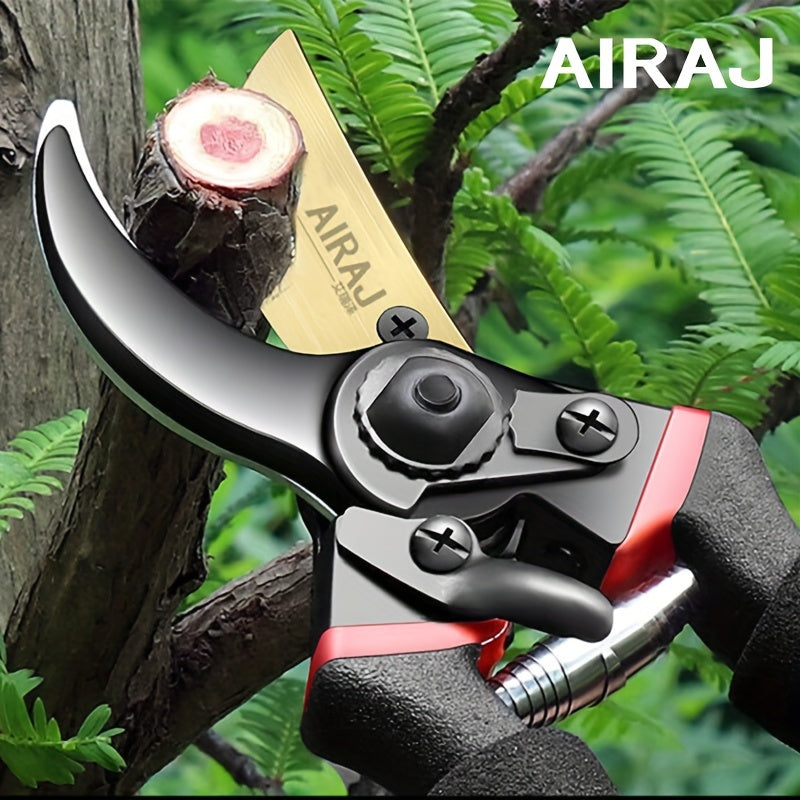 Tesoura de poda manual AIRAJ Heavy Duty - Ultra-afiada e durável, com pega ergonómica antiderrapante para ramos e flores.